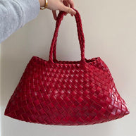 CHARMPOP Romina Romina | Woven Vegan Leather Tote | Charmpop Lebanon