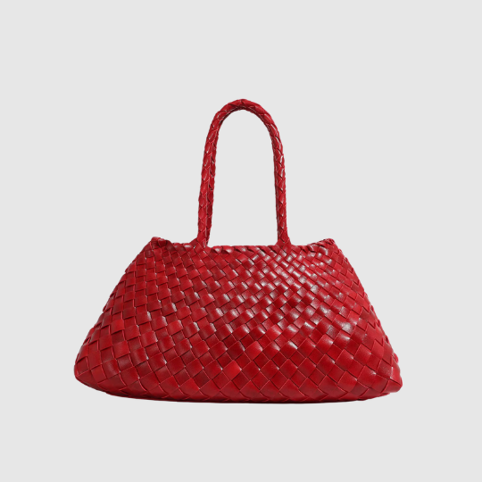 CHARMPOP Romina Romina | Woven Vegan Leather Tote | Charmpop Lebanon