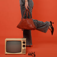 CHARMPOP Romina Romina | Woven Vegan Leather Tote | Charmpop Lebanon