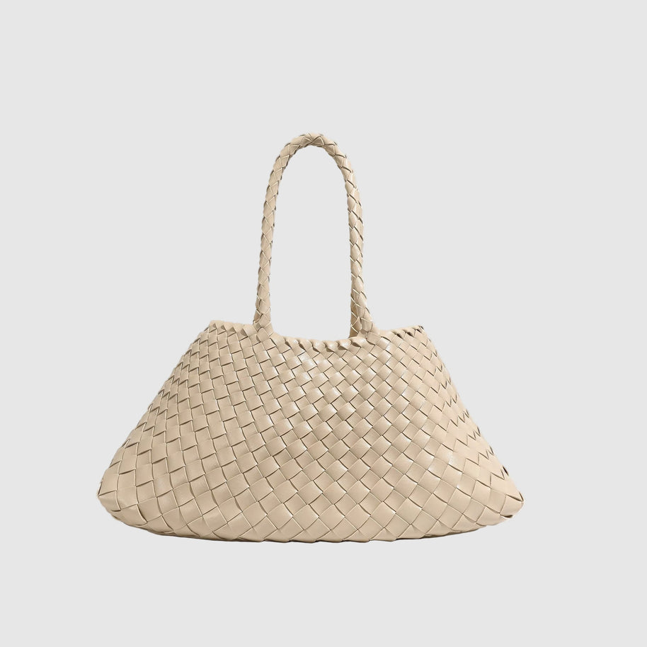 CHARMPOP Romina Romina | Woven Vegan Leather Tote | Charmpop Lebanon