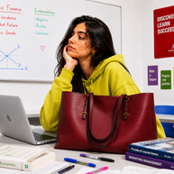 CHARMPOP Verona Verona | Minimalist Vegan Leather Laptop Tote | Charmpop Lebanon
