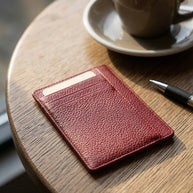 CLAREA Minimal Leather Card Holder 12x8 cm