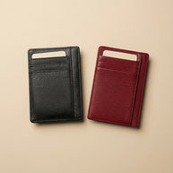 CLAREA Minimal Leather Card Holder 12x8 cm
