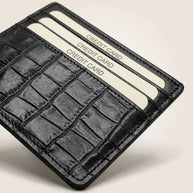 CLAREA Slim Leather Card Holder 10x8.5 cm
