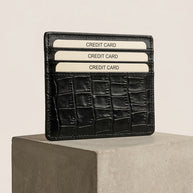 CLAREA Slim Leather Card Holder 10x8.5 cm