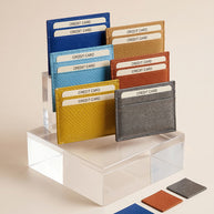 CLAREA Slim Leather Card Holder 10x8.5 cm