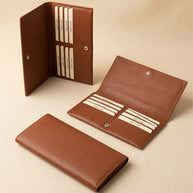 CLAREA Brown Leather Wallet 19.5x10.5 cm