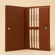 CLAREA Brown Leather Wallet 19.5x10.5 cm