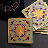 Set of 6 Square Wooden Coasters