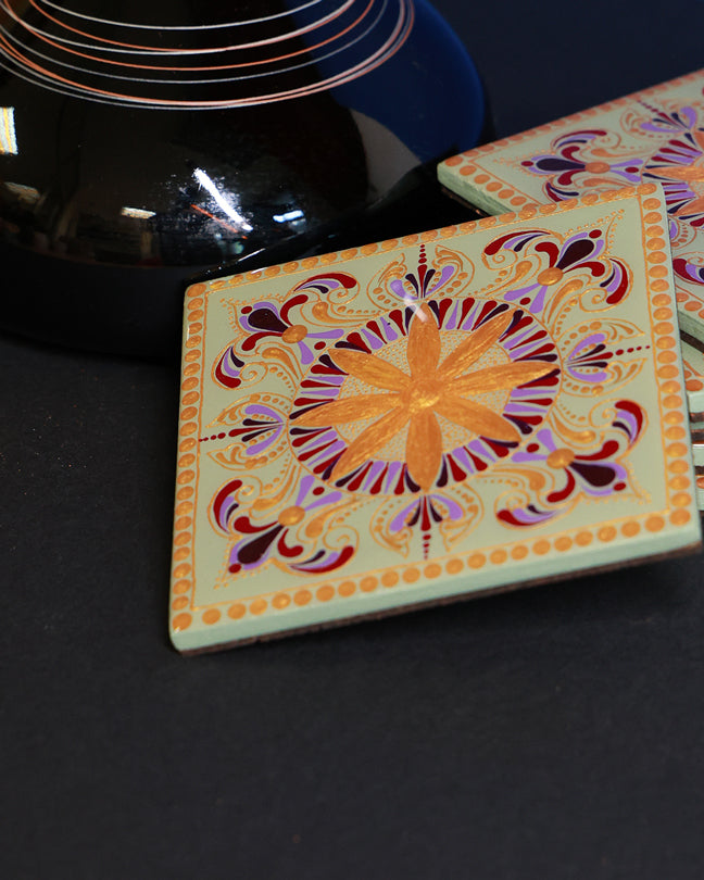 Set of 6 Square Wooden Coasters