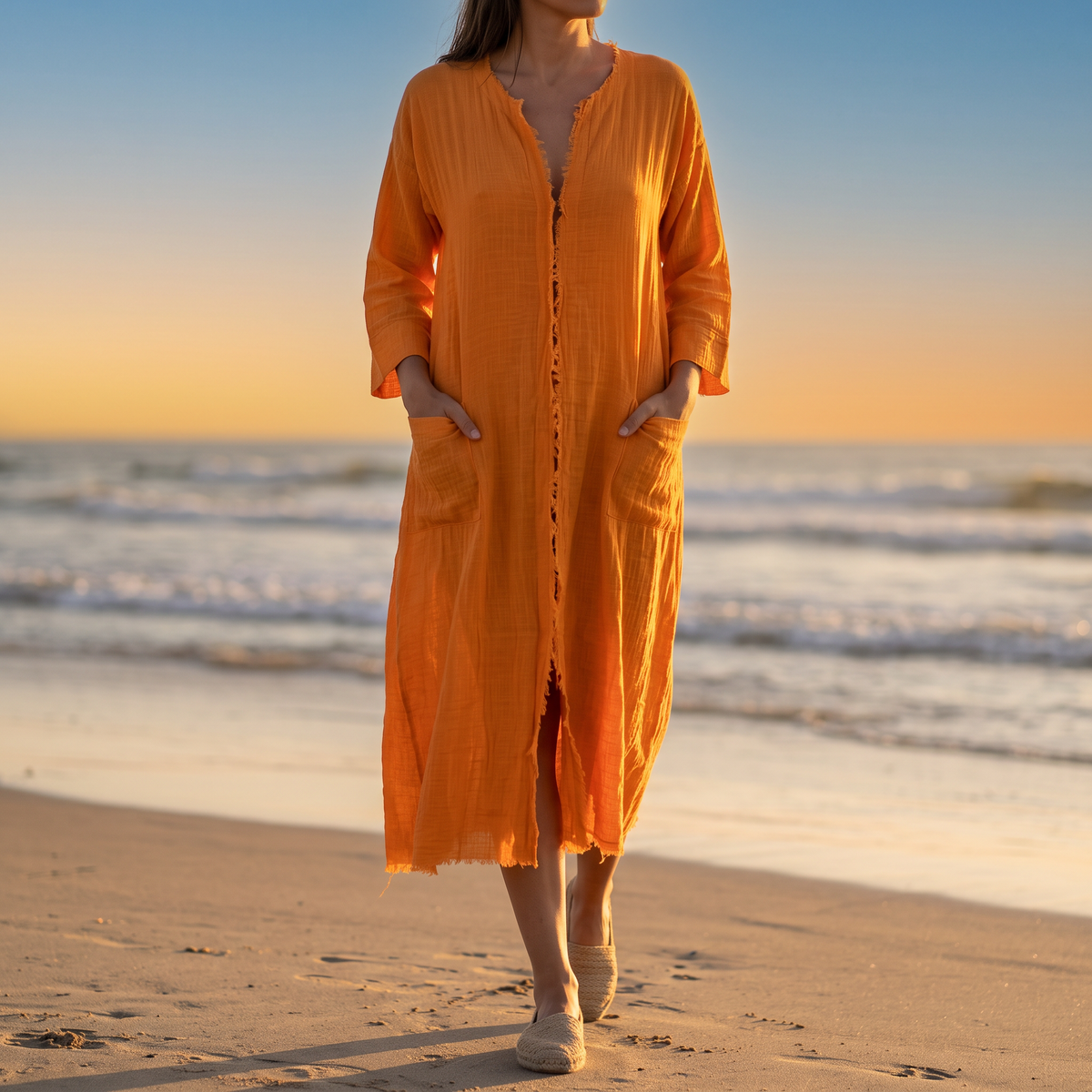 Kaafmoon Apricot Melon Cover Up