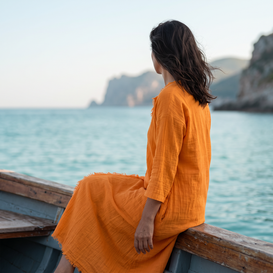 Kaafmoon Apricot Melon Cover Up