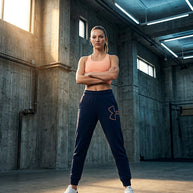 Under Armour Dark blue salmon logo jogger