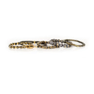 The Dark Ash & Gold Authority Bead Stack Bracelet