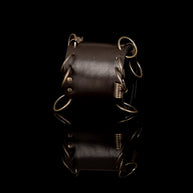 The Dark Industrial Rebel Leather Cuff Handmade Wide Bracelet