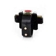 The Dark Imperial Crown Crystal Leather Cuff