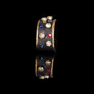 The Dark Noir Minimal Crystal Cuff