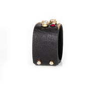 The Dark Noir Minimal Crystal Cuff