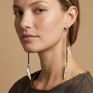 ZÉNA O Earrings mother of pearl and swarovski