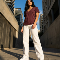 American Apparel TR456W T-Shirt - Tri Cranberry