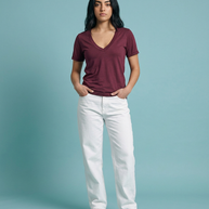 American Apparel TR456W T-Shirt - Tri Cranberry