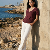 American Apparel TR456W T-Shirt - Tri Cranberry
