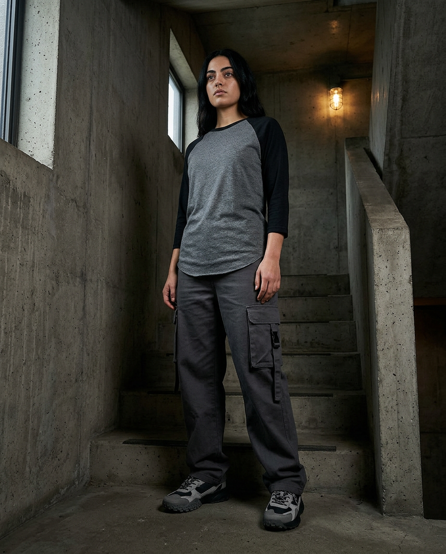 American Apparel BB453W T-Shirt - Heather Black