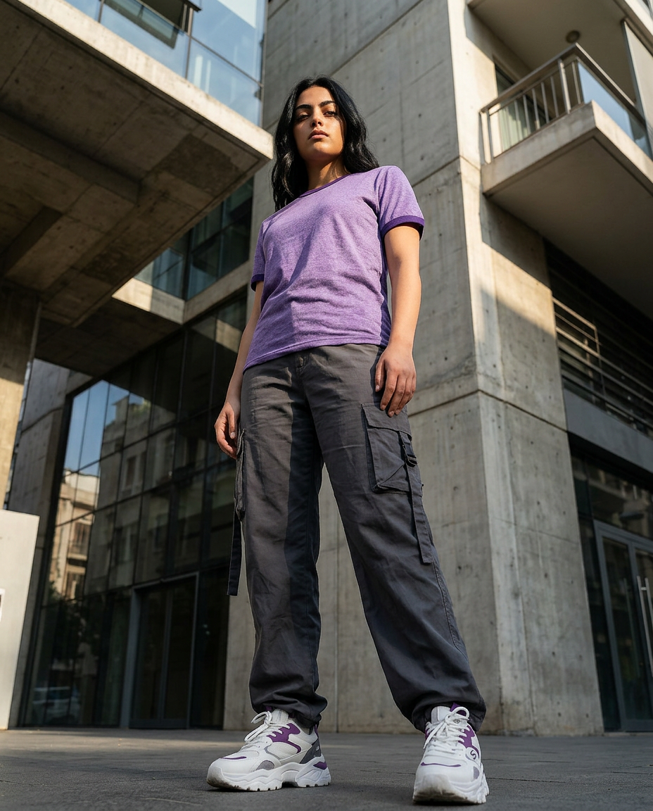 Anvil 988 T-Shirt - Heather Purple