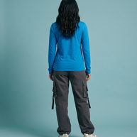 Anvil 399 Long Sleeve T-Shirt - Caribbean Blue