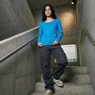 Anvil 399 Long Sleeve T-Shirt - Caribbean Blue