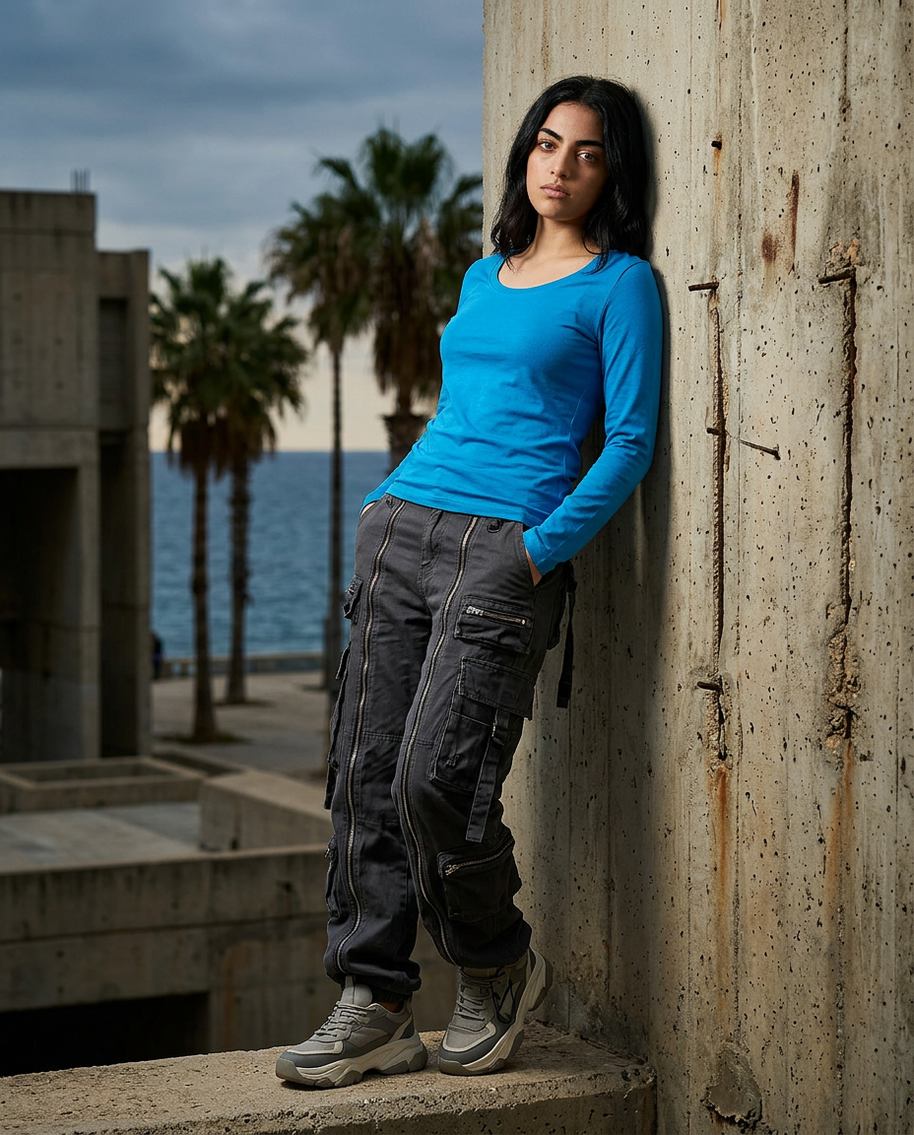 Anvil 399 Long Sleeve T-Shirt - Caribbean Blue