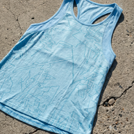 Under Armour Light Blue Patterned Training Tank