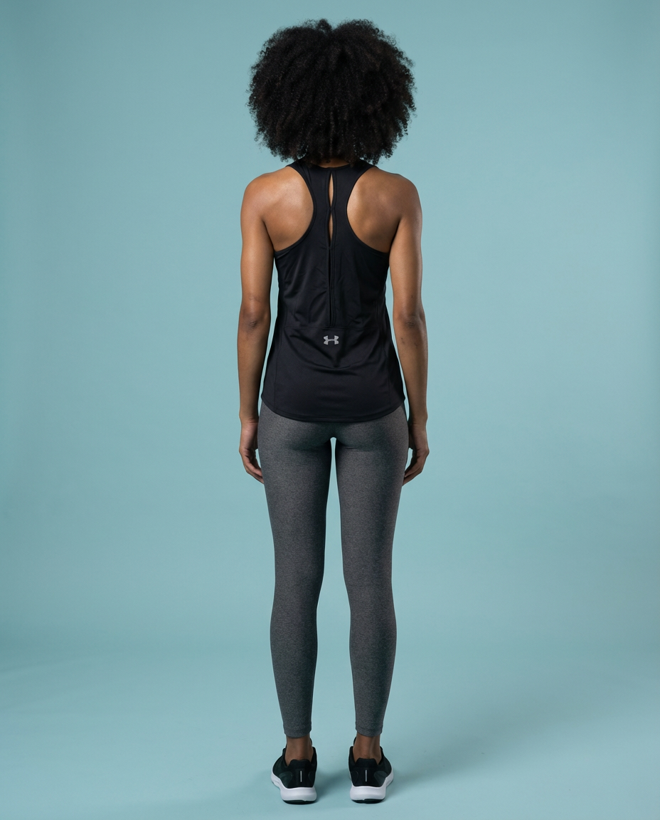 Under Armour Black Stitched-Back Training Tank