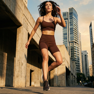 RSPR BROWN WOMEN SHORT LEGGING