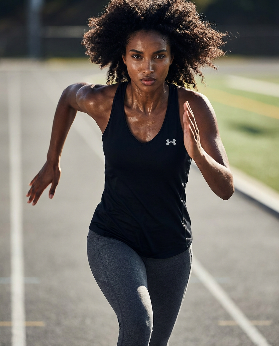 Under Armour Black Stitched-Back Training Tank