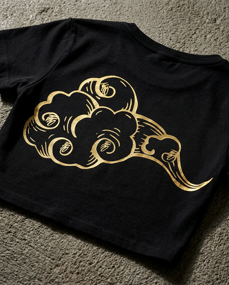 RSPR BLACK CROP TOP(RSPR PRINT)