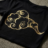 RSPR BLACK CROP TOP(RSPR PRINT)