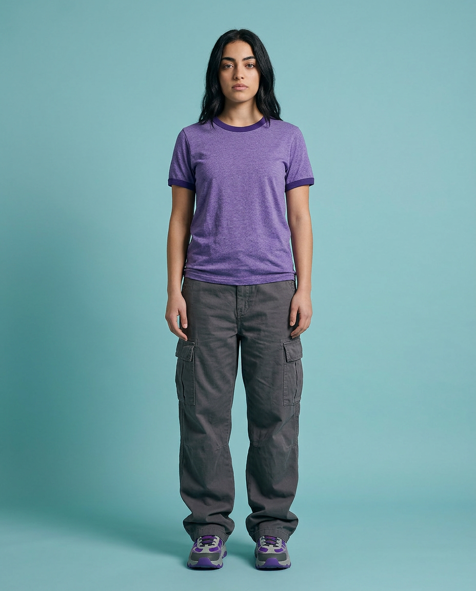 Anvil 988 T-Shirt - Heather Purple