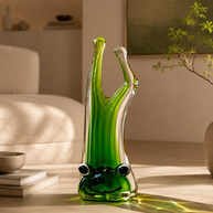 Tati deco Murano glass frog design