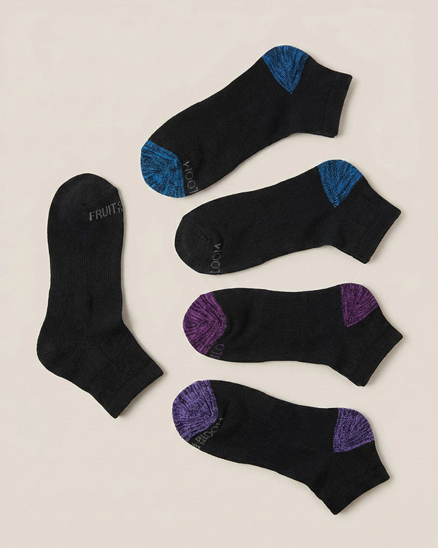 FTL 10 pair ankle black with color