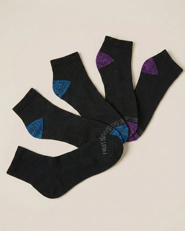 FTL 10 pair ankle black with color