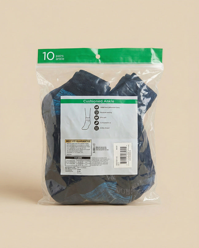 FTL 10 pair ankle black with color