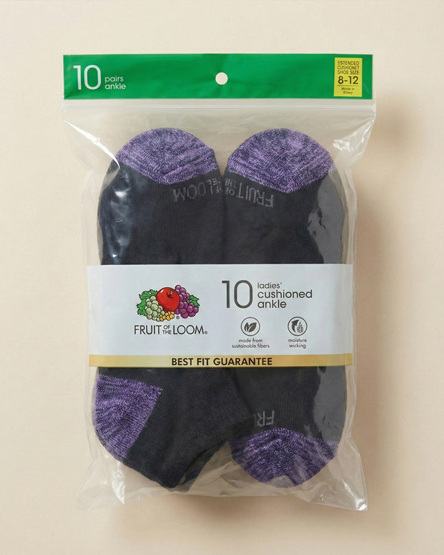 FTL 10 pair ankle black with color