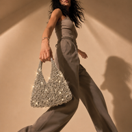 Knots by nada V-Knot Bag - Silver