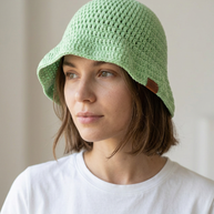 Route Raiment Light Green Crochet Bucket Hat - Medium