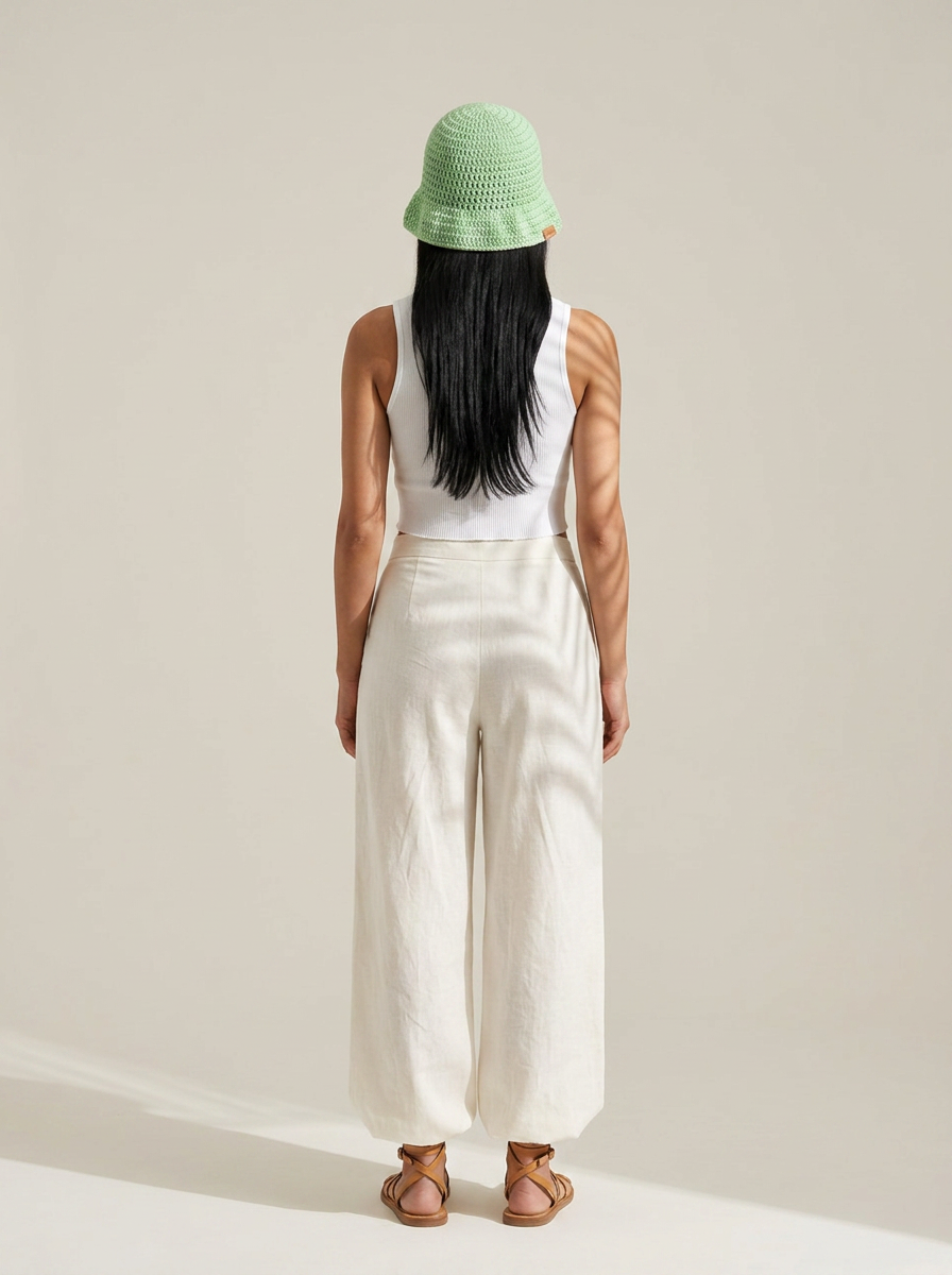 Route Raiment Light Green Crochet Bucket Hat - Medium