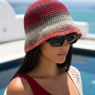 Route Raiment Red Riding Hood Crochet Bucket Hat - Medium