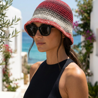 Route Raiment Red Riding Hood Crochet Bucket Hat - Medium