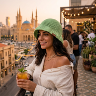 Route Raiment Light Green Crochet Bucket Hat - Medium