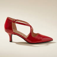 KOAN Onde Piane Red Gloss Cross-Strap Pump